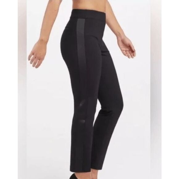Spanx The Perfect Black Pant, Ankle Tuxedo Slim Straight- Size M - Picture 1 of 5